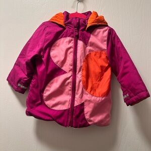 Hanna Andersson Pink and Orange Flower Jacket - Sz 80 (18-24 m)